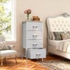 CAVINAS Fabric Drawers Dresser for Bedroom,Metal Frame Tall Storage Cabinet with Wood Top,Chest of Drawers for Bedroom,Entryway,Living Room - 2 of 4