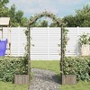 vidaXL Pergola Outdoor Garden Arch Pergola Trellis with Planter Solid Wood Fir - Gray - 3 of 4