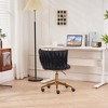 Office Desk Chair,Upholstered Home Office Desk Chairs With Swivel Wheels,Velvet Office Chair With Gold Legs Discount Office Chairs-The Pop Home - 3 of 4