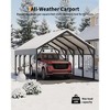 13'x26'x11' Oversized Metal Carport, Steel Heavy Duty Carport for All-Weather, Permanent Shelter for Boats, Pickup Trucks, and Tractors, N.W. 780 Lbs - 3 of 4
