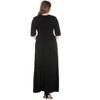 24seven Comfort Apparel Elbow Length Sleeve Plus Size Maxi Dress - image 3 of 4