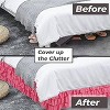 Legacy Decor Bed Skirt Tiered Dust Ruffle 100% Brushed Microfiber with 14"  Drop - 4 of 4