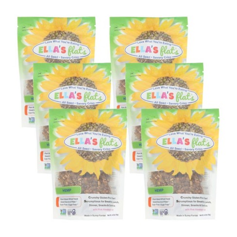 Ella's Flats Hemp All Seed Savory Crisps - Case Of 6/4.8 Oz : Target