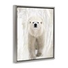 Stupell Industries Modern Polar Bear Portrait Black Framed Floater Canvas Wall Art - 3 of 4