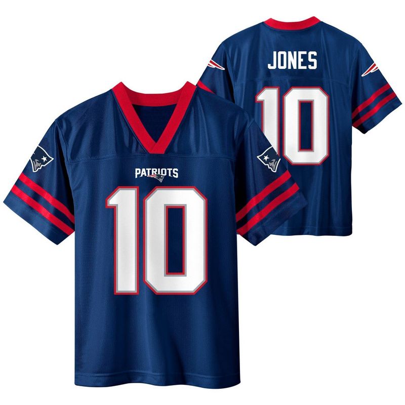 NFL New England Patriots Boys' Short Sleeve Jones Jersey, 1 of 4