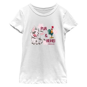 Girl's Moana 2 Pua & Heihei T-Shirt - 1 of 4