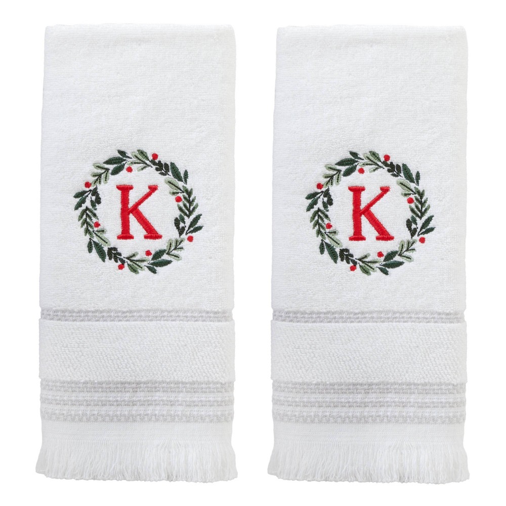 Photos - Towel SKL Home 2pk Wreath Monogram Hand  "K"