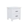 VLIVAREEmlen Vintage 2 Drawers Wooden Nightstand, Simple and Generous, Large Storage Space, White - 4 of 4