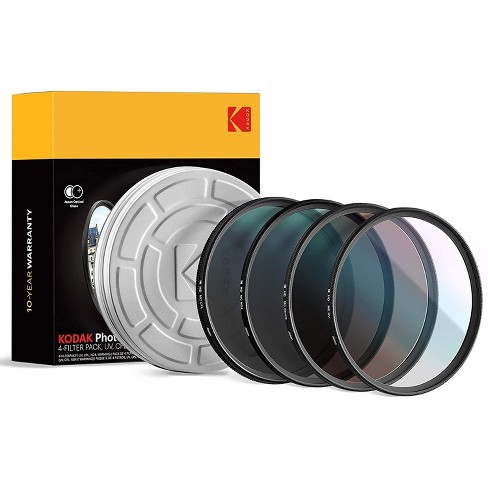 CPL Slim Waterproof Polished Nano Multi-Coated 16 Layers Retro Case & Mini Guide Pack of 4 UV PhotoGear + ND4 & Warming Filters for Various Effects KODAK 62mm Schott Glass Filter Set 