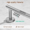 USHOWER Brushed Nickel Bathroom Hardware Set, Modern 18-Inch Towel Bar Set Wall Mounted, Durable SUS304 Stainless Steel, 4-Piece - 2 of 4