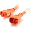 C2G 10ft 18AWG Power Cord (IEC320C14 to IEC320C13) - Orange - 250 V AC / 10 A - 2 of 2