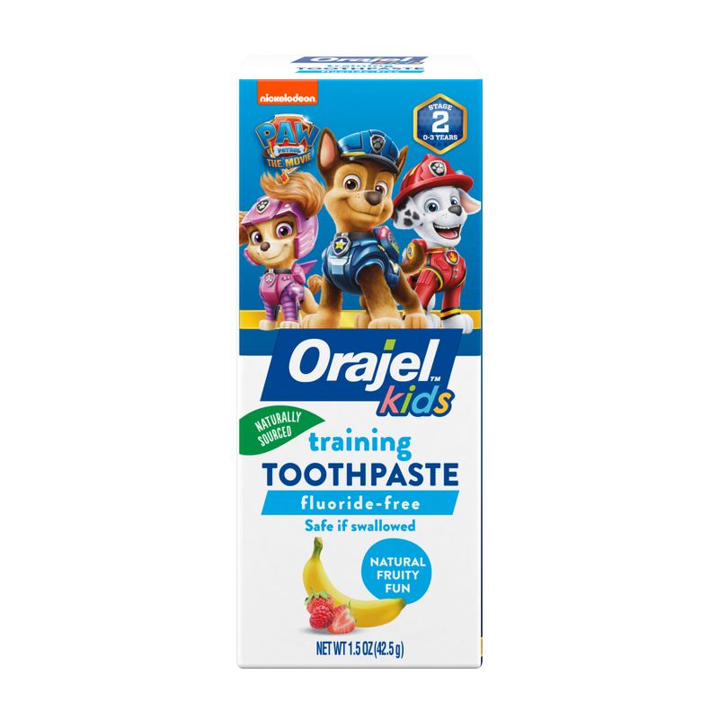 Orajel Kids Paw Patrol Fluoride-Free Training Toothpaste - Fruity Fun - 1.5oz, 1 of 10