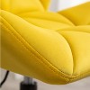 Diamond Tufted Adjustable Swivel Office Chair, Upholstered Swivel Office Chair, Swivel Office Chair No Arms For Living Room-The Pop Home - 4 of 4