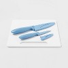 10x14 Poly Cutting Board And 2pc Knife Set Blue - Room Essentials™ :  Target