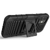 Nakedcellphone Combo for iPhone 12 Mini - Ring Grip/Stand Case and Belt Clip Holster - Black - 4 of 4