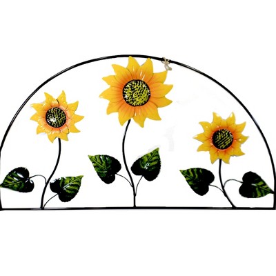Direct International 29.0 Inch Sunflower Trellis Poke Yard Decor Stake Summer Decorative Garden Stakes