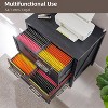 SinCiDo Farmhouse File Cabinet 2 Drawer w/Lock, Home Office Lateral Filing Cabinet Compatible Legal Letter A4 F4 Size Documents - 3 of 4