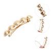Unique Bargains Elegant Round Hair Clips Gold Tone 1 Pc - 3 of 4