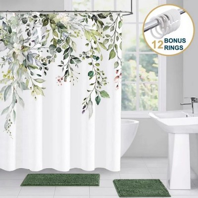 LunaLulinlk Shower Curtain with Hooks – Heavy-Duty Mold/Mildew-Resistant
