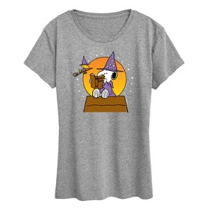 Women's - Peanuts - Sorcerer Snoopy Woodstock Short Sleeve Graphic T-Shirt - 1 of 4