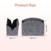 Unique Bargains Felt Multiple Compartments Zipper Purse Makeup Bag and Organizer 8" x 4" x 5.5" - 2 of 4