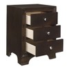 NicBex 18 inch Nightstand with 3 Drawers,Side Table with 2 USB Ports and Metal Round Handle,Bedside Table for Bedroom,Living Room,Brown/Gray/White - 4 of 4