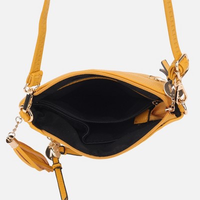 MKF Collection Crossbody Shoulder Bag with Multiple Pockets | MKF Collection by Mia K - Black — фото 6