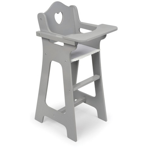 Badger Basket Doll High Chair Executive Gray