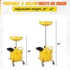 Portable Waste Oil Drain Container, Industrial Fluid Drain Tank with Wheels and Adjustable Funnel Height - 2 of 4