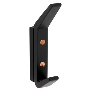 National Hardware Reed Matte Black Black Aluminum 4-3/4 in. L Hook 25 lb 1 pk - 1 of 1