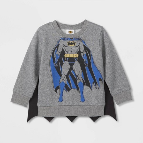 Toddler Boys\' Dc Comics Batman - Pullover Gray Target Printed : Sweatshirt