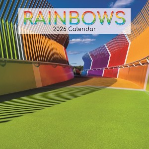 2026 Square Wall Calendar, Rainbows, 16-Month Arts & Antiques Theme with 180 Reminder Stickers (12x12 In) - 1 of 4