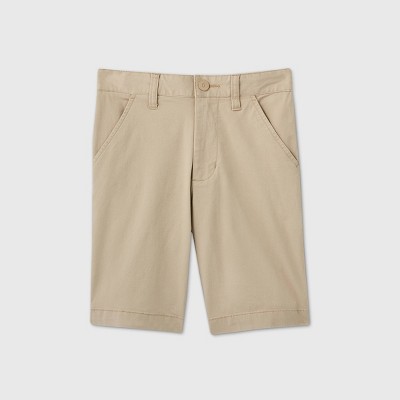 khaki stretch shorts