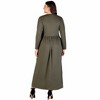 24seven Comfort Apparel Plus Size Long Sleeve Empire Waist Pocket Maxi Dress - 3 of 3