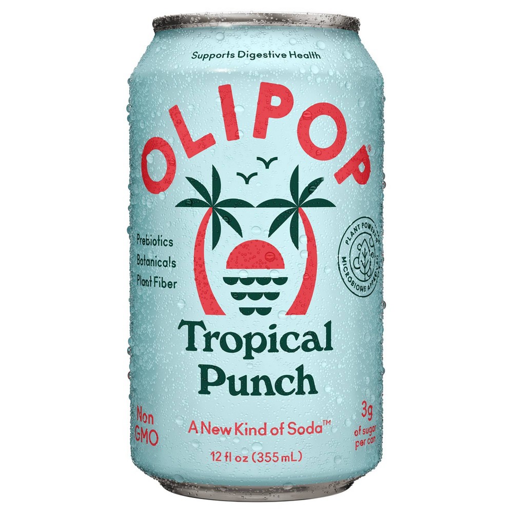 OLIPOP Tropical Punch Prebiotic Soda - 12 fl oz Can
