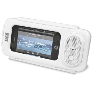 Pyle Surf Sound Waterproof Portable Speaker & Case - Fits iPod, iPhone, and MP3 Players, White - 1 of 4