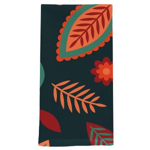 Briarwood Lane Everyday Hand Towel 26x18 Orange and Teal Floral Hand Towel - 1 of 3