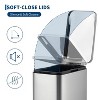 13 Gallon Kitchen Trash Can, Stainless Steel Step Garbage Bin with Soft-Close Lid & Removable Bucket, Fingerprint Proof - 2 of 4