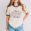 Simply Sage Market Women's Have A Holly Jolly Christmas Short Sleeve Ringer Tee - 2 of 4