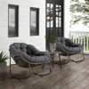 SKRAN Outdoor Rattan Rocking Chair,Padded Cushion Rocker Recliner Chair Outdoor for Front Porch, Living Room, Patio, Garden - 2 of 4