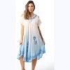 Riviera Sun Womens Cold Shoulder Ombre Tie-Dye Sundress  Lightweight Casual Beach Dress & Swimsuit Cover-Up - 2 of 4