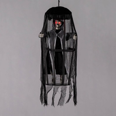 Animated Skeleton in a Cage Halloween Decorative Mannequin - Hyde & EEK! Boutique™