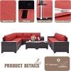 ALAULM 12 Pieces Patio Furniture Set, Rattan Wicker Outdoor Conversation Sets, Outdoor Furniture Sofa Set - 2 of 4