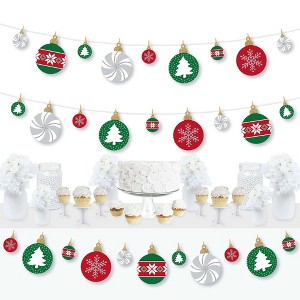 Big Dot of Happiness Ornaments - Holiday and Christmas Party DIY Decorations - Clothespin Garland Banner - 44 Pc - 1 of 4