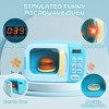 Skirfy Kids Microwave Kitchen Play Set with Light and Sound for Kids with Fake Food Pretend Play, Great Learning Gifts for Ages 3-5, Pink - 2 of 4