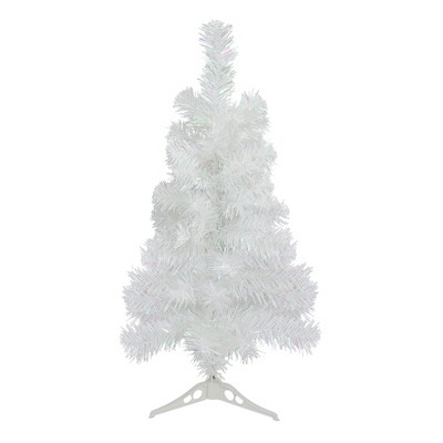 Northlight 2' White Iridescent Pine Artificial Christmas Tree - Unlit