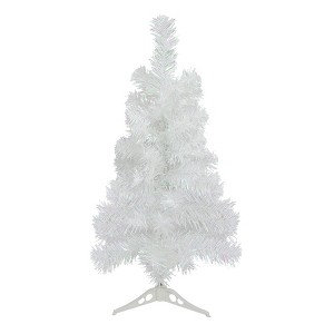 Northlight 2' White Iridescent Pine Artificial Christmas Tree - Unlit - 1 of 3