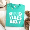 Simply Sage Market S.W.Smiley Good Vibes Only Smiley Face Garment Dyed Tee - 2 of 4