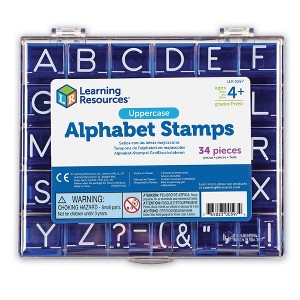 Learning Resources Set of 26 Uppercase Alphabet Stamps Letters Stamps for Kids Letters and Punctuation Ages 4plus - 1 of 3