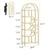 6-Tier Arched Bookcase - 81.7" Tall Geometric Bookshelf for Home & Office - Modern Storage Shelf for Books - 2 of 4
